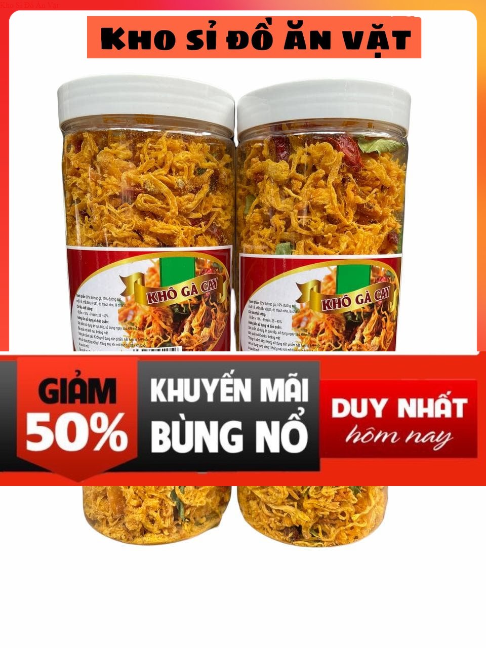 500g khô gà lá chanh thơm ngon - đồ ăn vặt