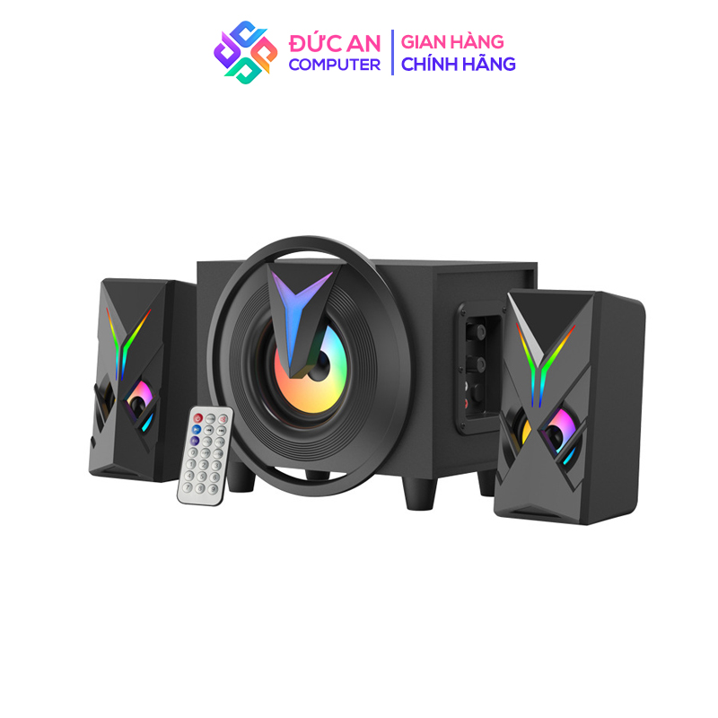 Loa vi tính 2.1 ft k10-9005bt led rgb - kết nối pc, mobile, usb, sd card, bluetooth