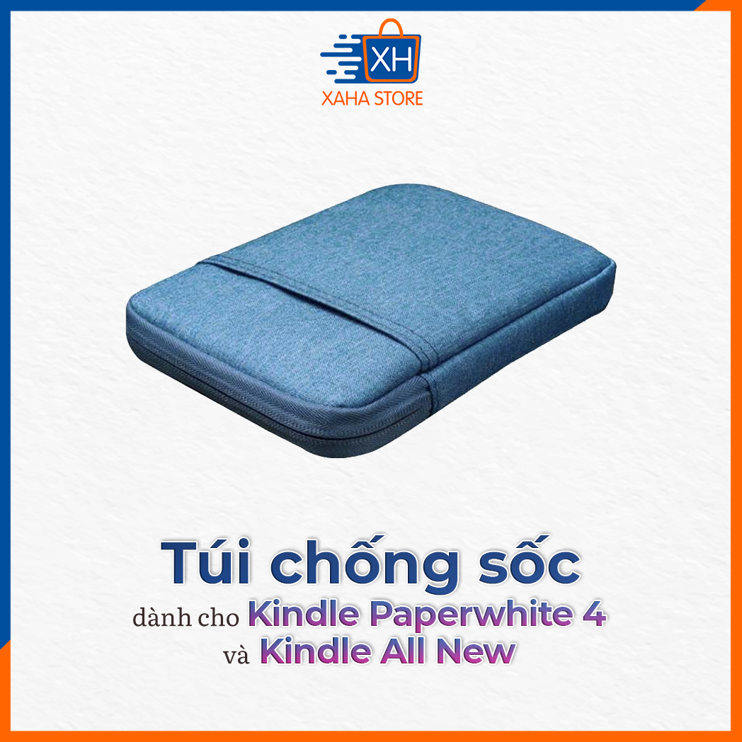 [Hoàn Tiền MAX] Túi chống sốc cho Kindle Paperwhte 4  và Kindle All New 4GB - Kiểu đứng - Lót nhung (shockproof bag for 6 inch Kindle Paperwhite 1/2/3/4 and Kobo ereaders)