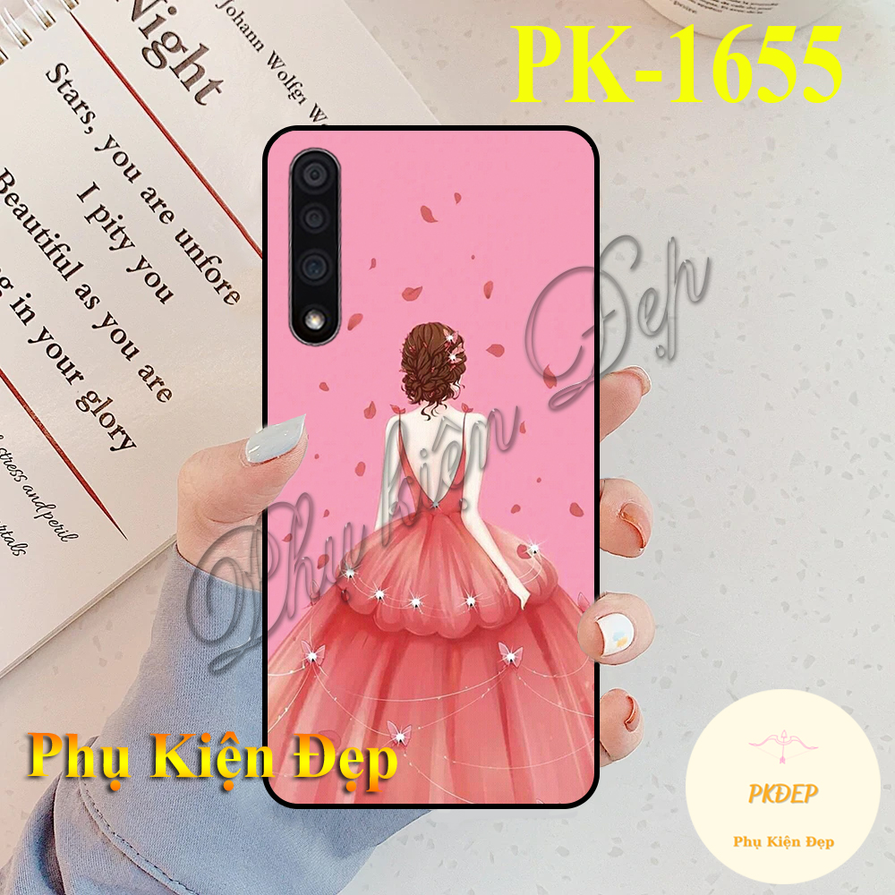 Ốp lưng Vsmart Live - Ốp dẻo đen in hình Cô gái