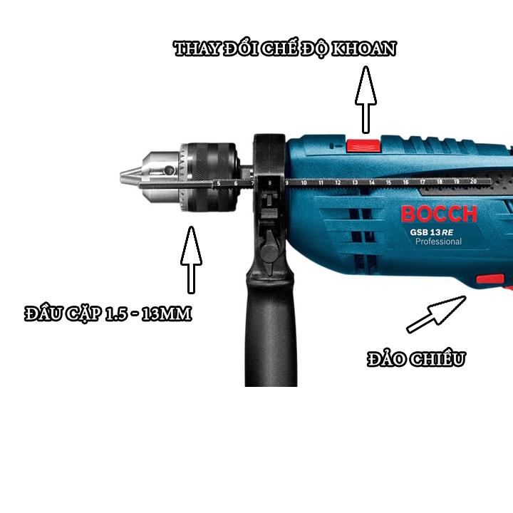 Máy khoan bossh, công suất 650w  - Máy khoan điện cầm tay, máy khoan tường, khoan sắt, khoan gỗ 13 ly Bosh - Bảo hành 6 tháng - HẢI MY STORE