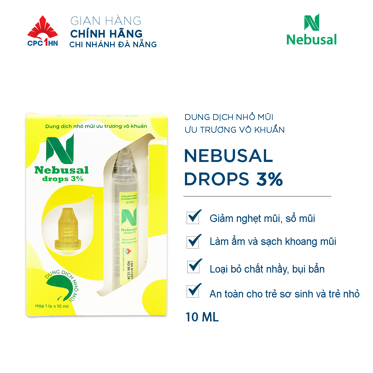 Dung dịch nhỏ mũi Nebusal Drop 3%