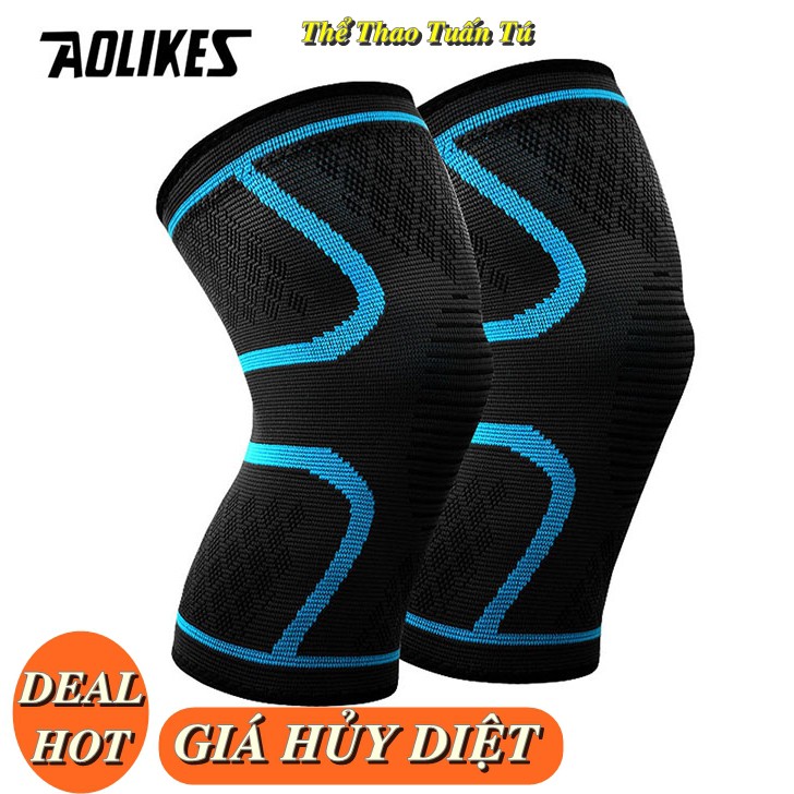 Bó Gối Băng Bảo Vệ Đầu Gối Thể Thao Đàn Hồi Cao Cấp Aolikes A7718 ( 1 Đôi )