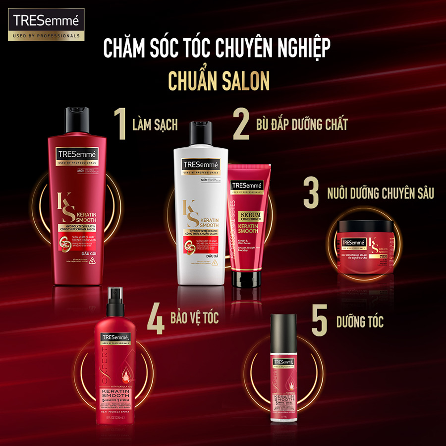 Dầu xả TRESEMME Thái Lan 400ml suôn mượt phục hồi tóc hư tổn