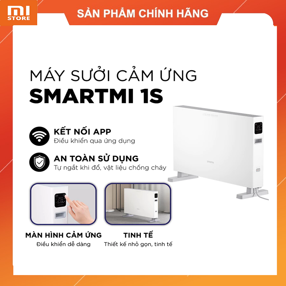 Máy sưởi thông minh Xiaomi Smartmi 1S màn hình cảm ứng kết nối wifi app Mihome – Bản quốc tế bảo hành 12 tháng