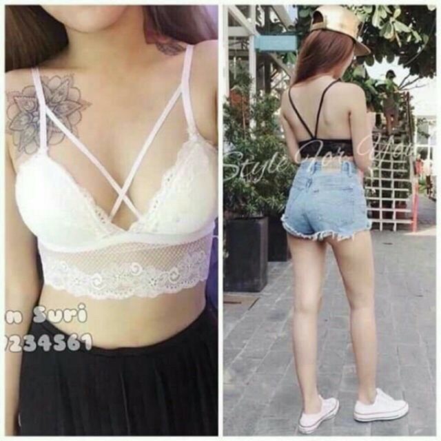 Áo bra ren dây đan chéo sexy, kèm hình thật