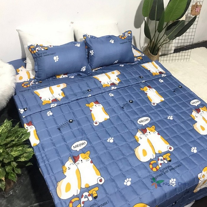 Chăn hè chần bông vi tính, Chăn hè poly cotton, mền hè, chăn hè thu, chăn hè thu chần bông, chăn hè cotton