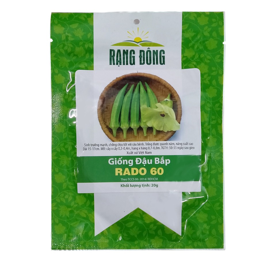 Hạt giống rau - rạng đông - đậu bắp rado 60