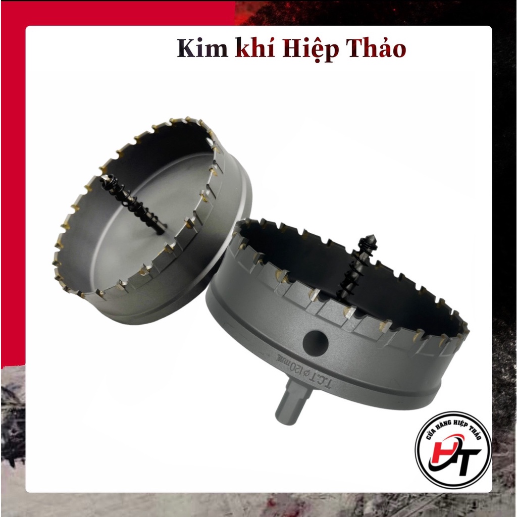 Mũi khoét sắt khoan khoét lỗ tròn inox tôn gỗ nhựa cao cấp đầu hợp kim tct 110mm 120mm 130mm mkhk-d-110120