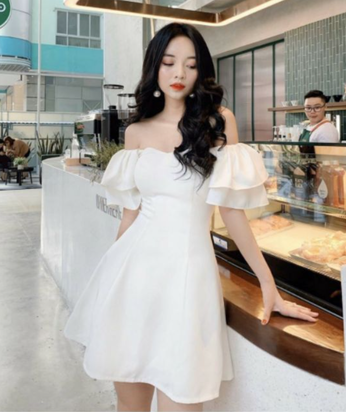 Đầm dự tiệc trễ vai nhiều màu sang chảnh