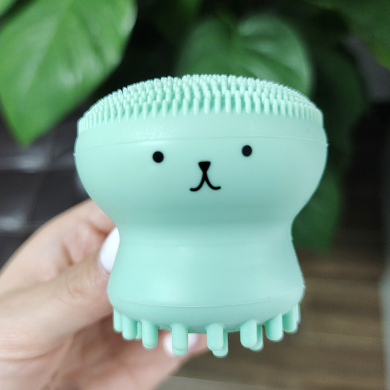 Bạch Tuộc Rửa Mặt, 100% Chất liệu Silicone y tế, Kích thước: 5,3 x 5,4 x 4,3cm SHOPER