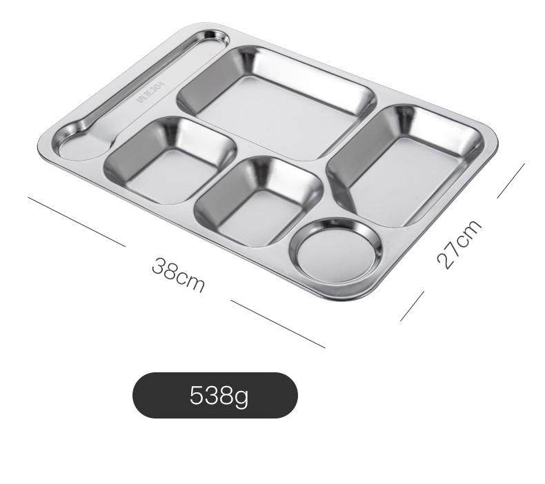 Khay cơm văn phòng inox 304 6 ngăn tiện dụng