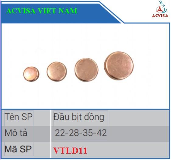 Com bo 5 cái đầu bịt đồng ø10