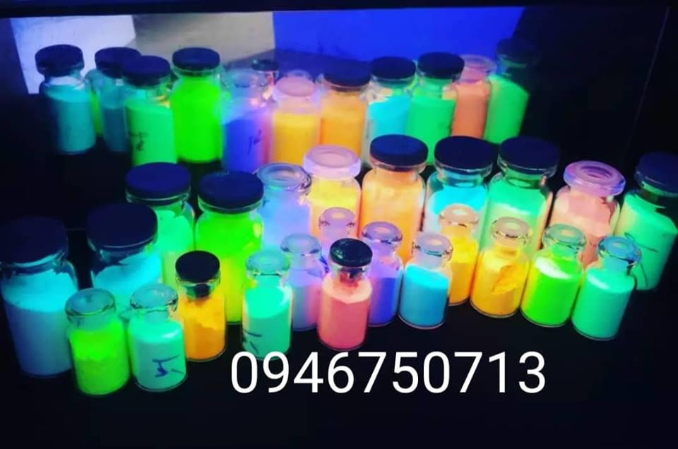 Combo 20 lọ bột dạ quang kèm sơn pha