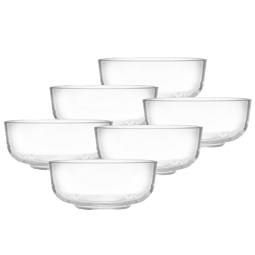 Bộ 6 tô tô trơn thủy tinh 6 ug 382 thái lan 615ml
