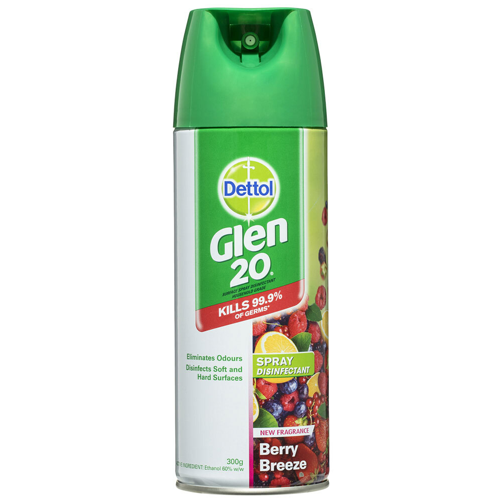 Xịt Glen Thơm Phòng, Khử Khẩn Dettol Disinfectant Spray 300g Hương Berry ( Mới) - Nhập Khẩu Úc