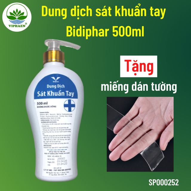 Dung dịch sát khuẩn tay Bidiphar, nước rửa tay nhanh đạt chuẩn GMT, Bộ y tế lưu hành