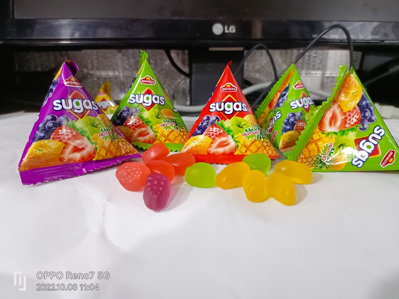 Combo 500g Kẹo dẻo hoa quả hình tam giác siêu ngon