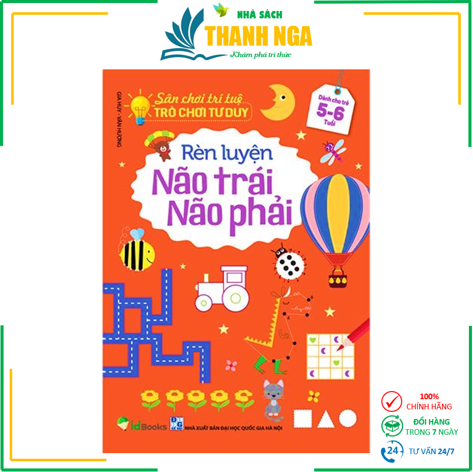 Sách rèn luyện não trái, não phải - Dành cho trẻ 5-6 tuổi