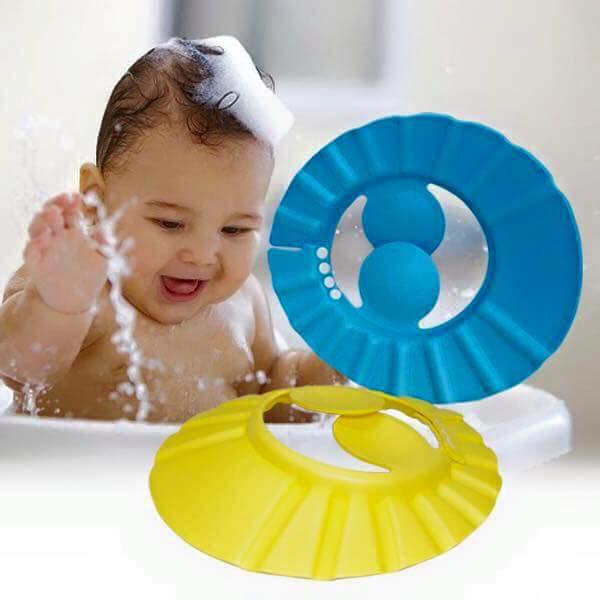 Nón gọi đầu chắn nước cho bé yêu phiên bản mới - nón chắn nước có bịt tai tránh nước vào tai bé khi tắm nón chắn nước mẫu mới 2020
