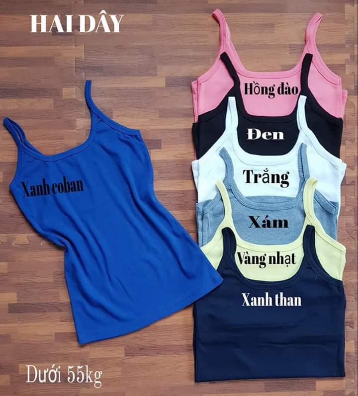 Áo thun 2 dâyáo thun nữ fom dưới 55kg