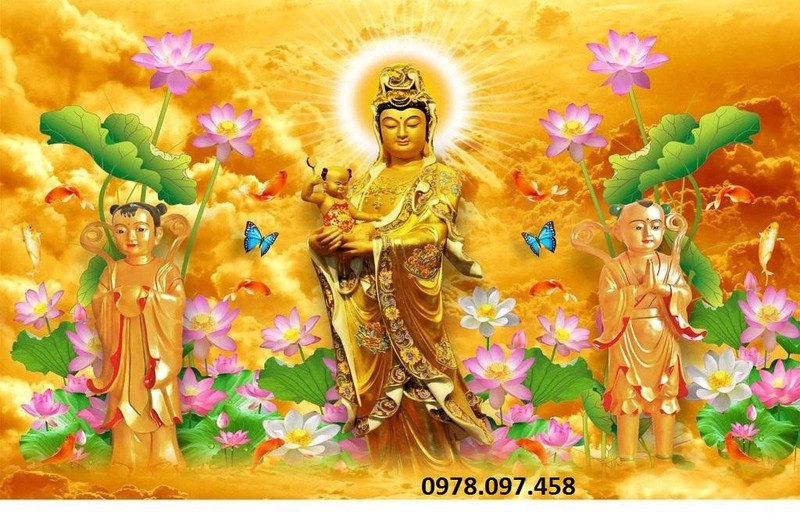 Tranh Phật giáo - gạch tranh 3D