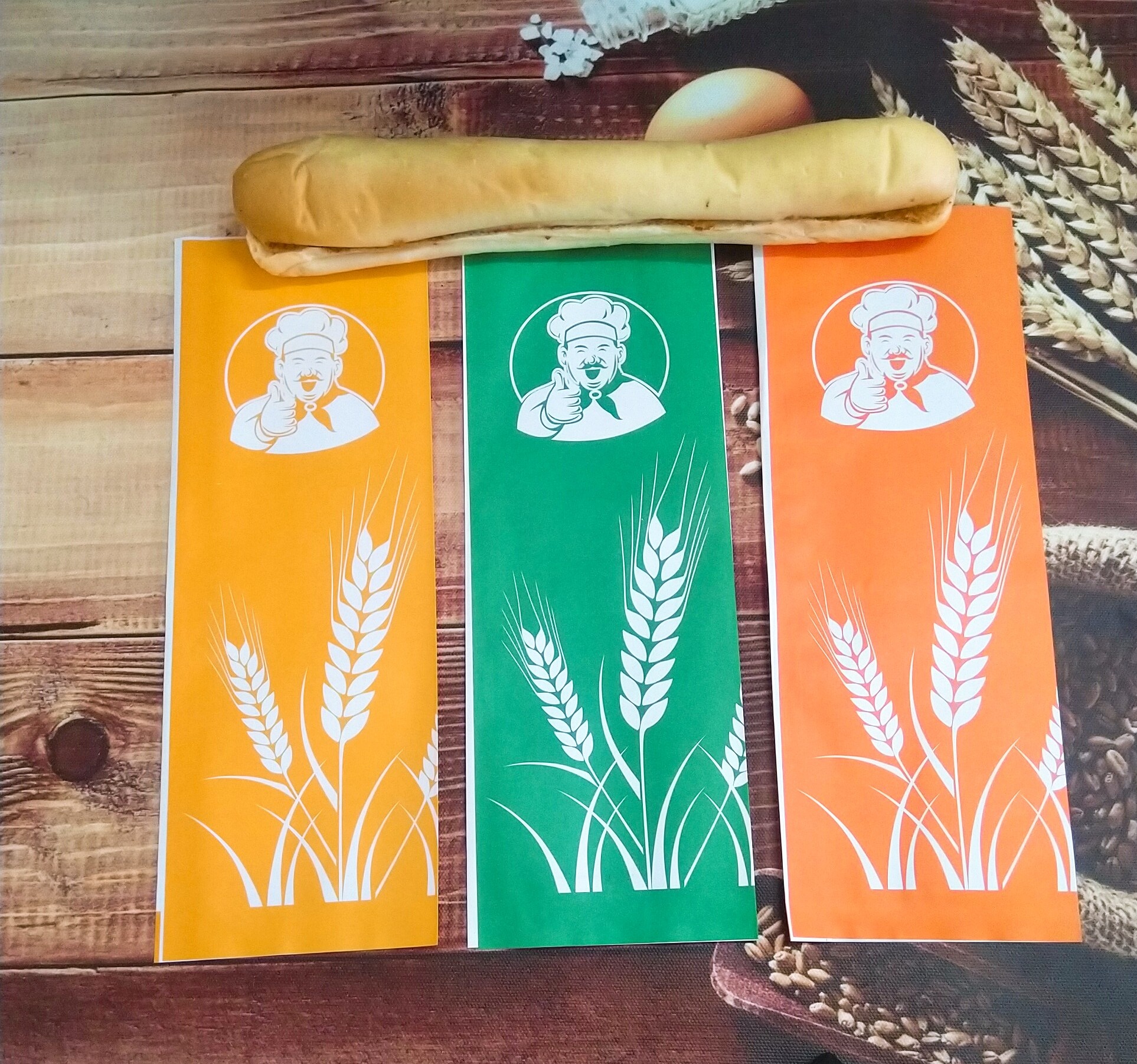 100 Túi Giấy ĐỰNG BÁNH MÌ QUE Ăn Là Nhớ  giao màu ngẫu nhiên. NHẬN IN THƯƠNG HIỆU RIÊNG CHỈ TỪ 500 TÚI.