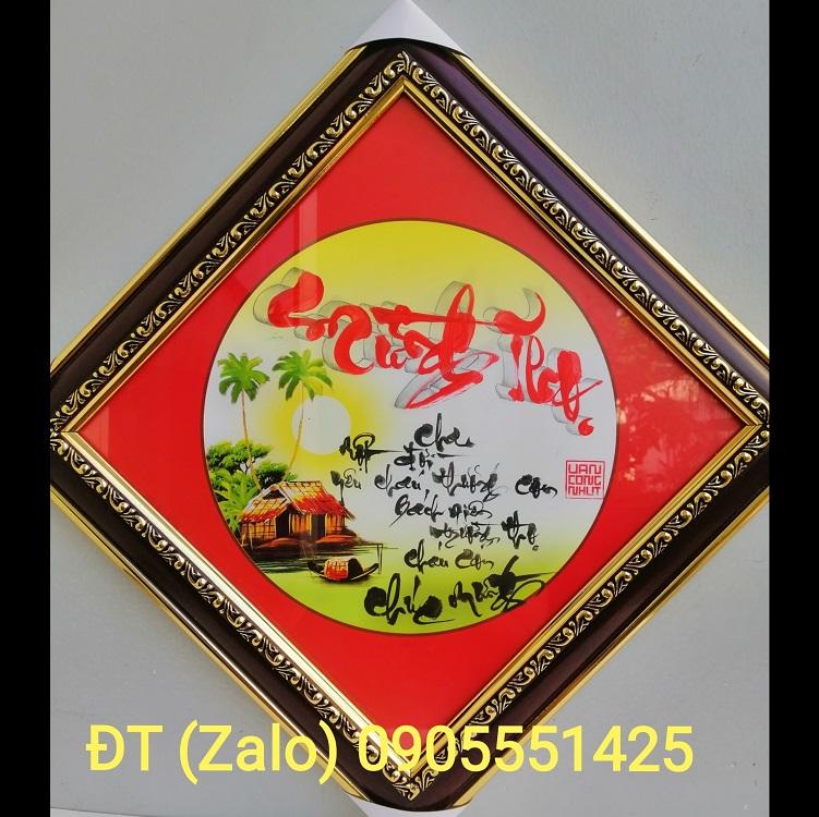 Tranh thư pháp Mừng thọ cha. Quà tặng  mừng thọ. Quà tặng ông bà,cha mẹ