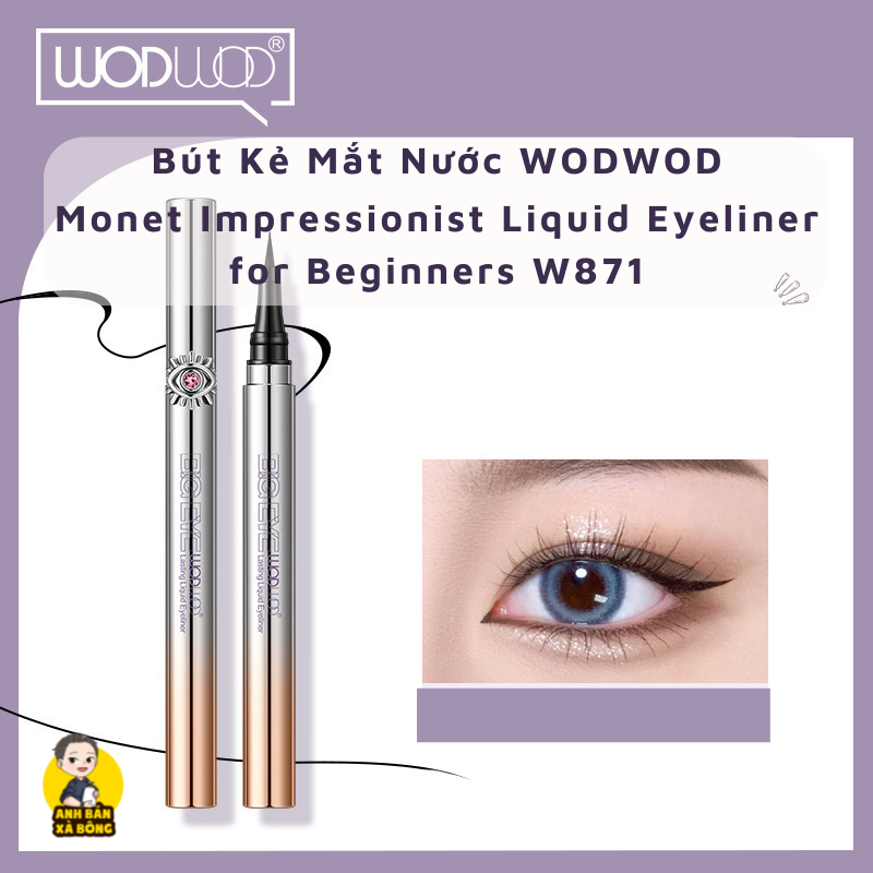 Bút kẻ mắt nước wodwod monet impressionist liquid eyeliner for beginners w871
