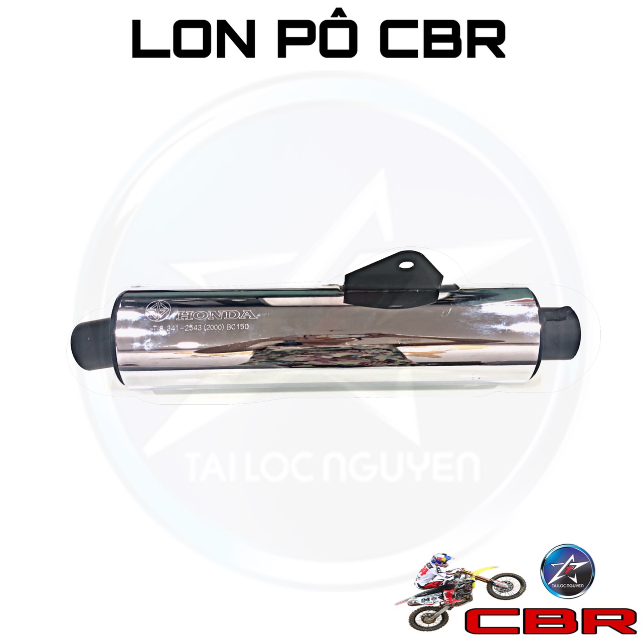 pô redleo CBR gắn cho các loại xe winer, satria, raider exciter 135, 150, sirius...