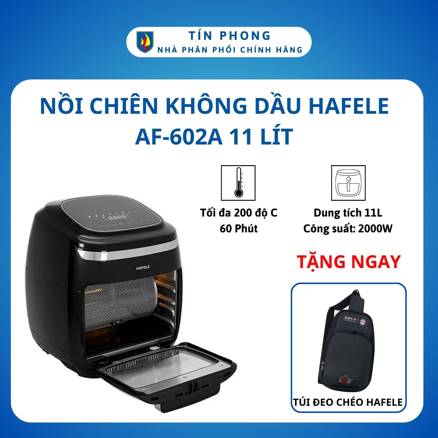 Nồi chiên, nồi chiên không dầu hafele af-602a/ 535.43.711 11l - hàng chính hãng - bảo hành 12 tháng
