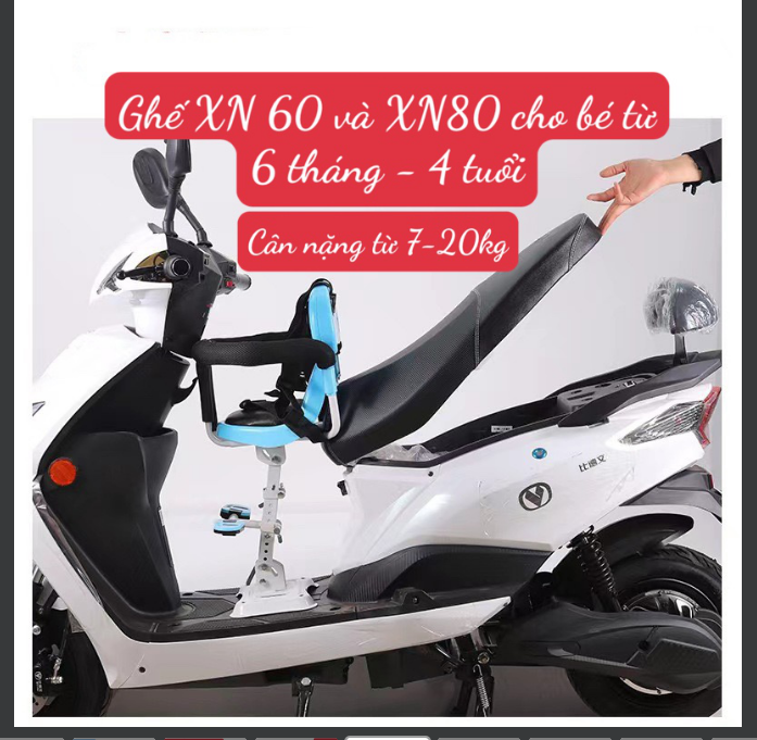 Ghế ngồi xe máy, xe đạp điện, xe máy điện có trục xoay 360 độ linh hoạt