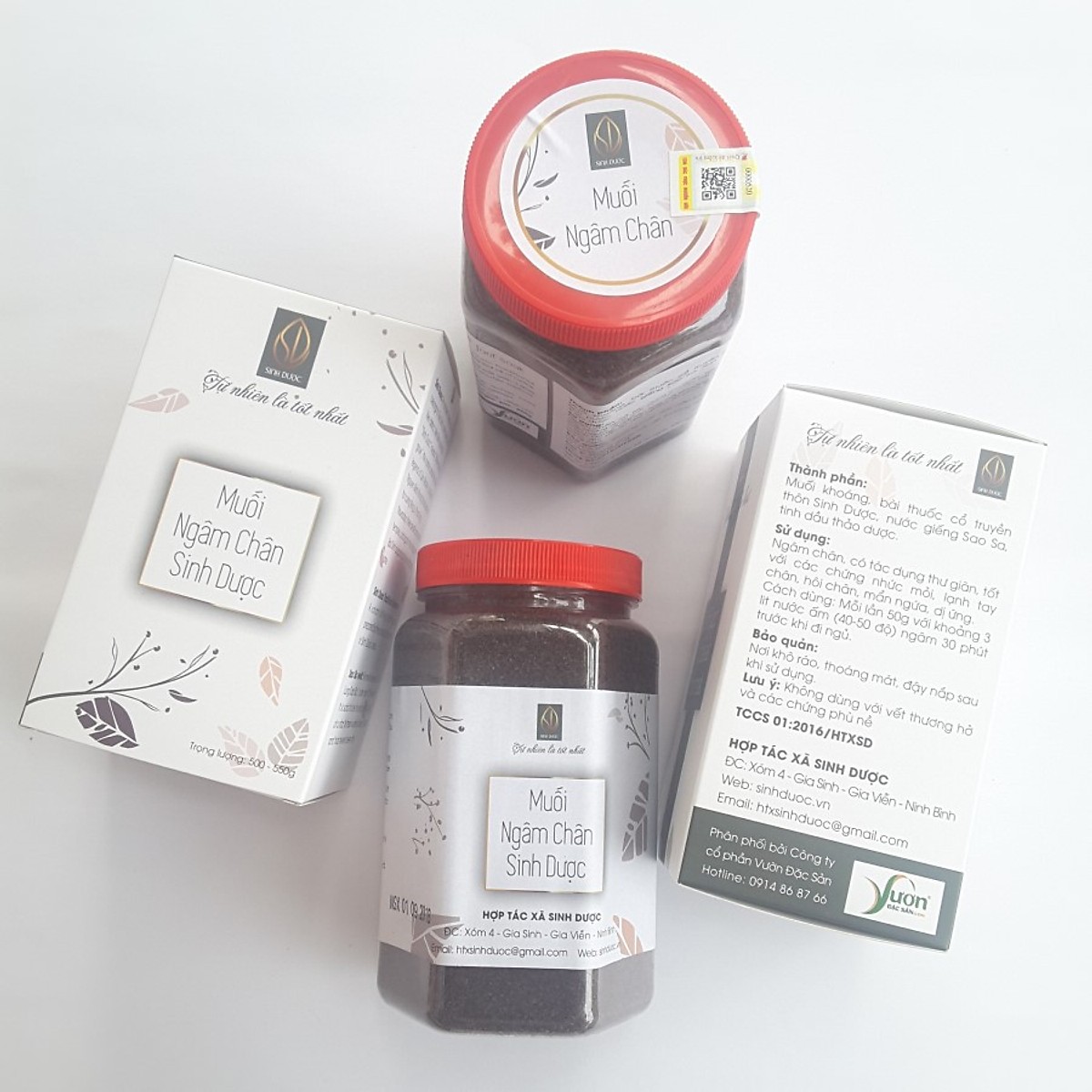 Combo 03 muối ngâm chân sinh dượ.c 550gr