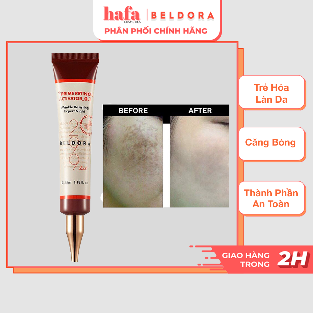 Kem Dưỡng Retinol Trẻ Hóa Da, Ngăn Ngừa Nếp Nhăn Dành Cho Da Nhạy Cảm Beldora 299 Prime Retinol Activator 0.1 35ml