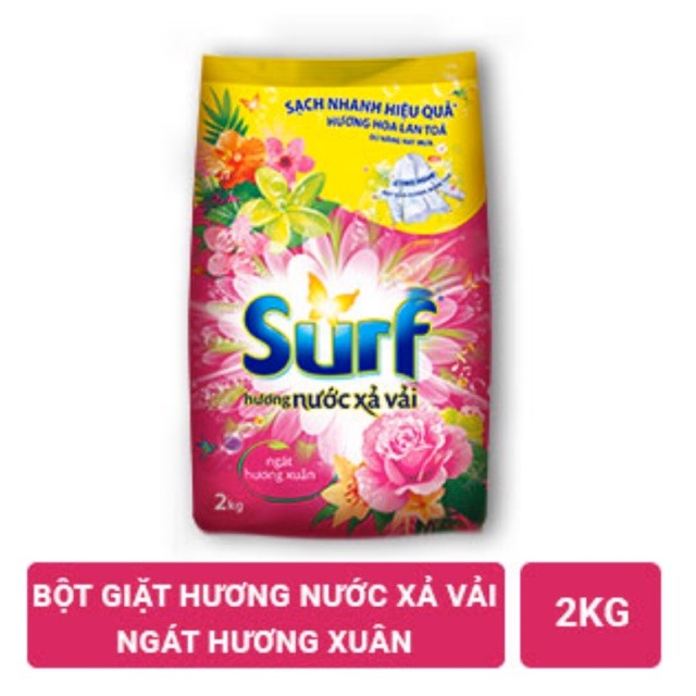 Bột giặt surf đậm đặc hương nước xả vải túi 2kg - 68408279