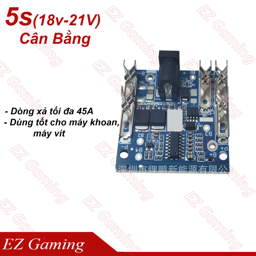 Mạch bảo vệ sạc xả cân bằng công suất cao 18-21v  mạch xanh, vàng chuẩn chân makita, mạch pin makita, mạch bảo vệ pin makita