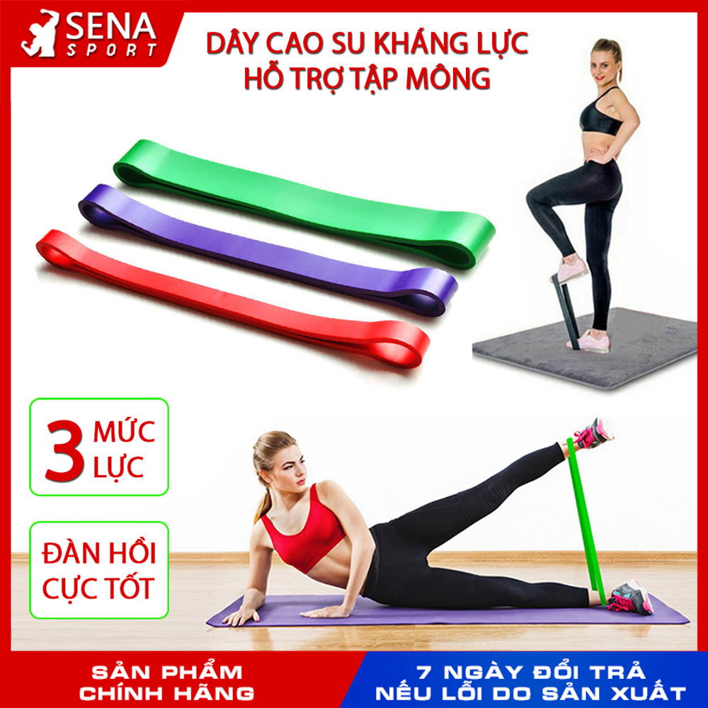 Dây Cao Su Kháng Lực Superband Hỗ trợ tập Mông, Chân