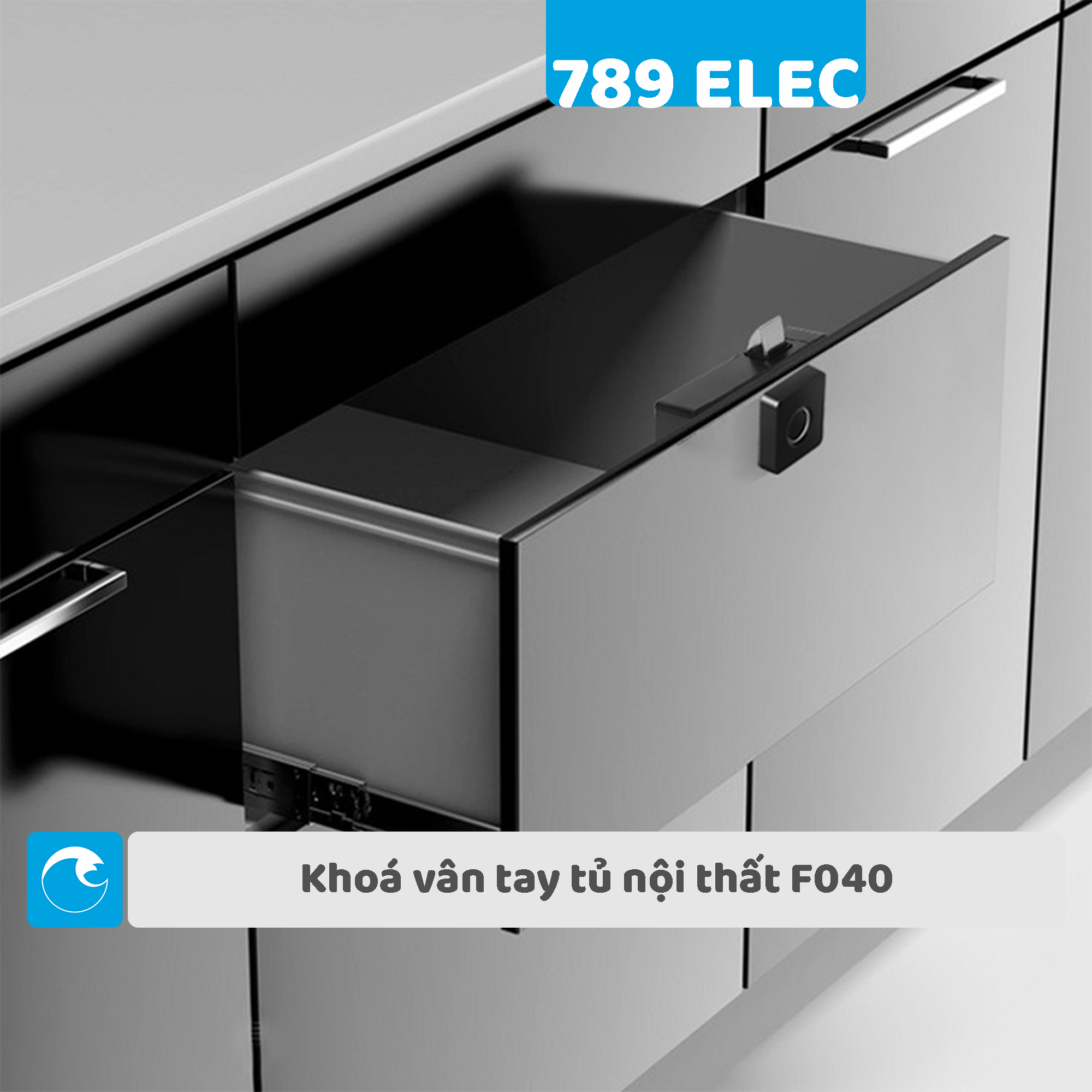 🎁Tặng pin🎁 Khóa vân tay tủ nội thất thông minh Qidots F040