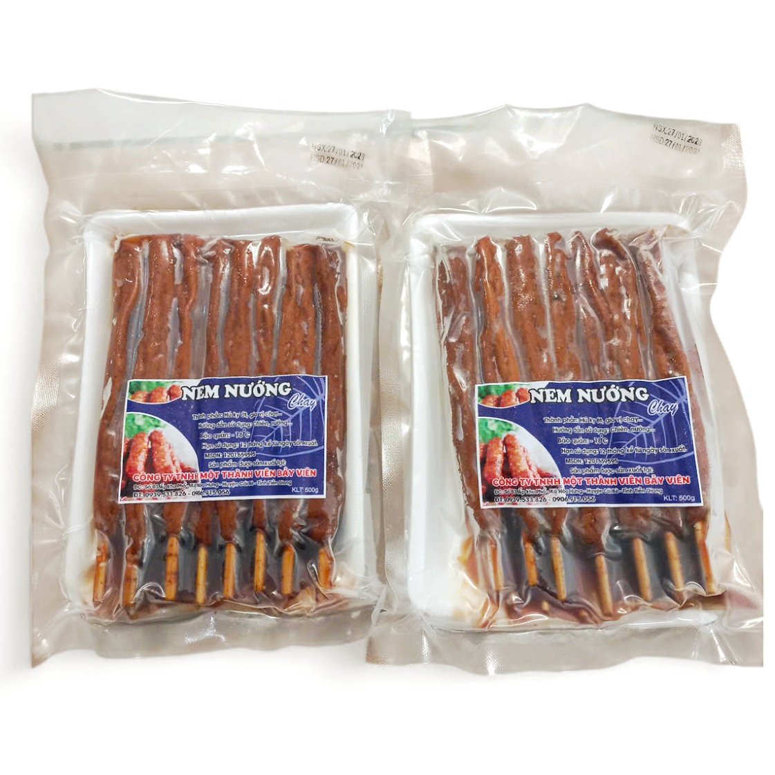 Nem nướng chay 500g (HÀNG LẠNH) - Thực phẩm chay Thiện Tâm
