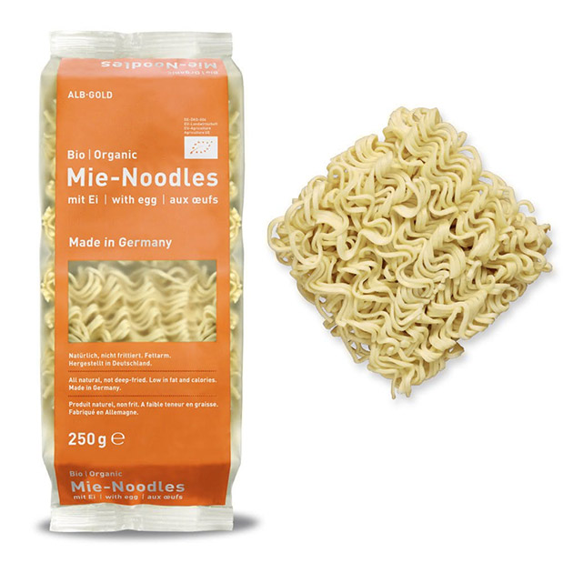 [Hoàn Tiền 15%]Mì ăn liền có trứng hữu cơ Alb-Gold 250g