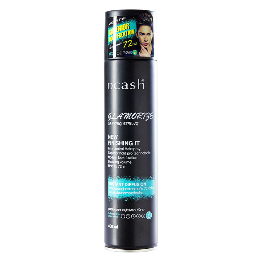 Keo xịt tạo kiểu tóc nam dcash glamorize setting spray new finishing it 400ml