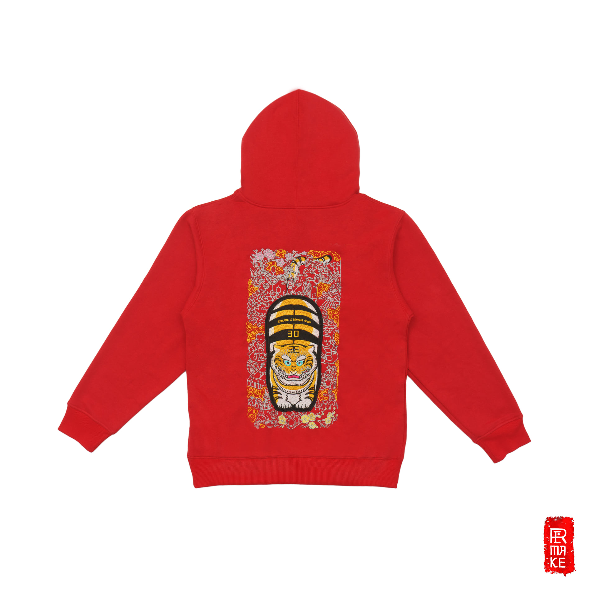 Áo hoodie remake thêu ông 30