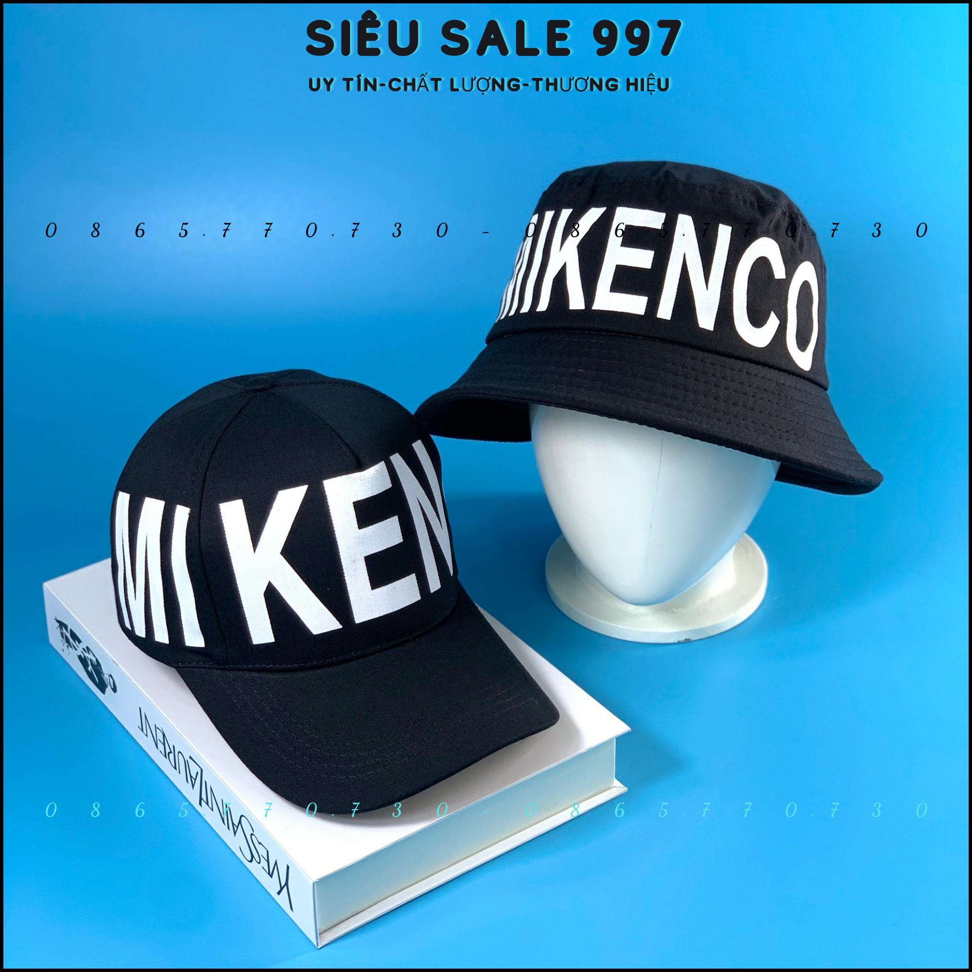 1 cặp 2 cái mikenko nón kết + nón vành thời trang hot trend nam nữ