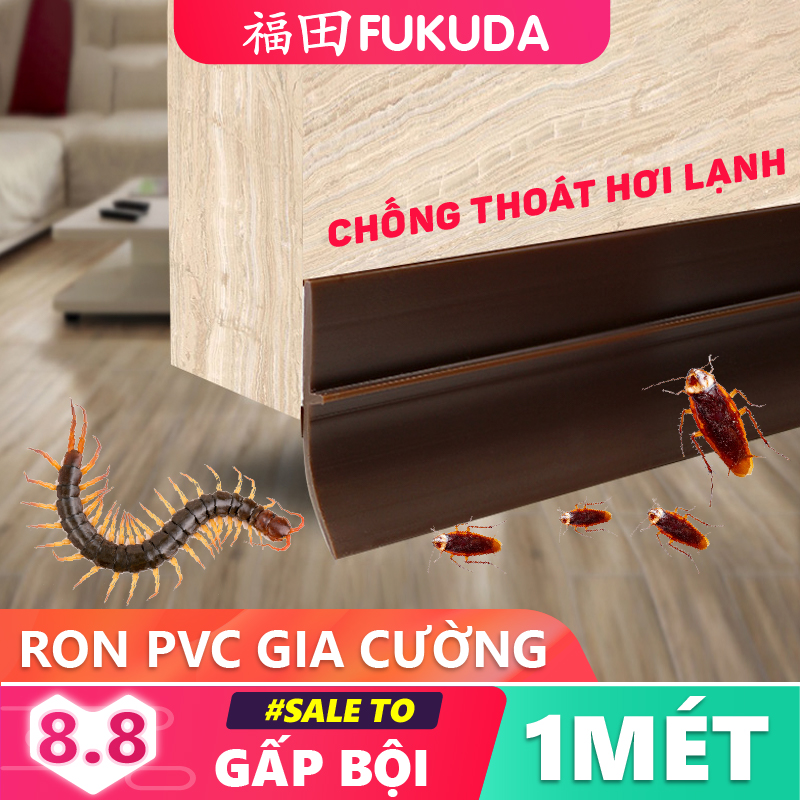 1 MÉT RON PVC chặn cửa, thanh chặn khe hở chống bụi, chống côn trùng, cách âm, giữ nhiệt điều hòa FUKUDA