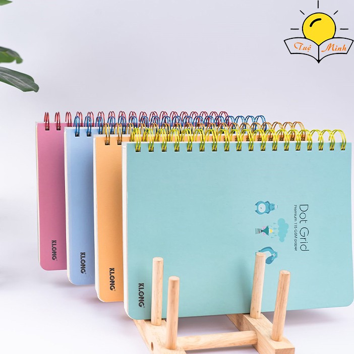 Sổ klong b5 200 trang giấy dot grid chấm tròn lò xo kép vpptueminh, sổ klong ms 960