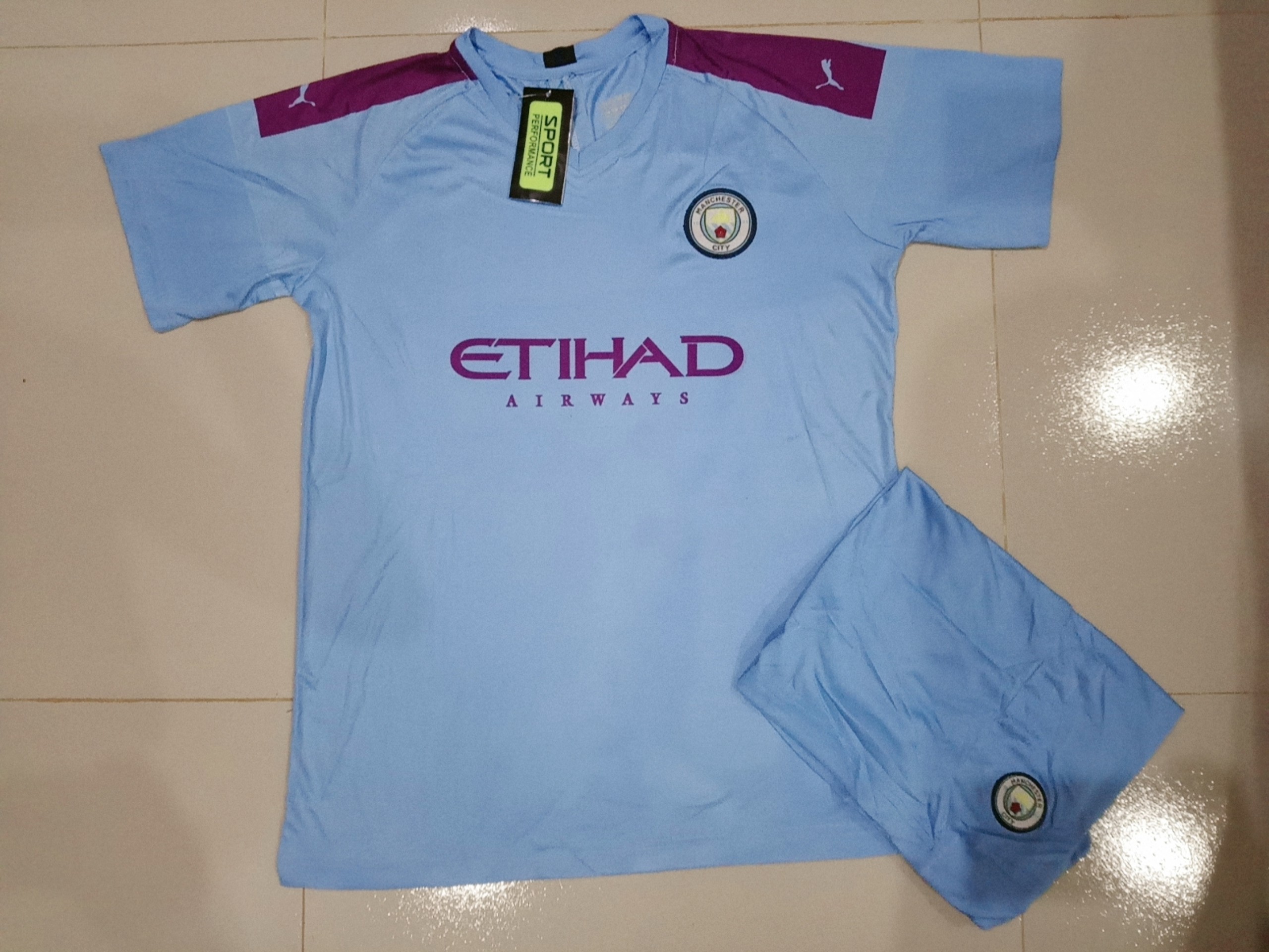 Bộ Quần Áo Bóng Đá Manchester City Thun Thái Thoáng Mát Thấm Mồ Hôi Cực Chất