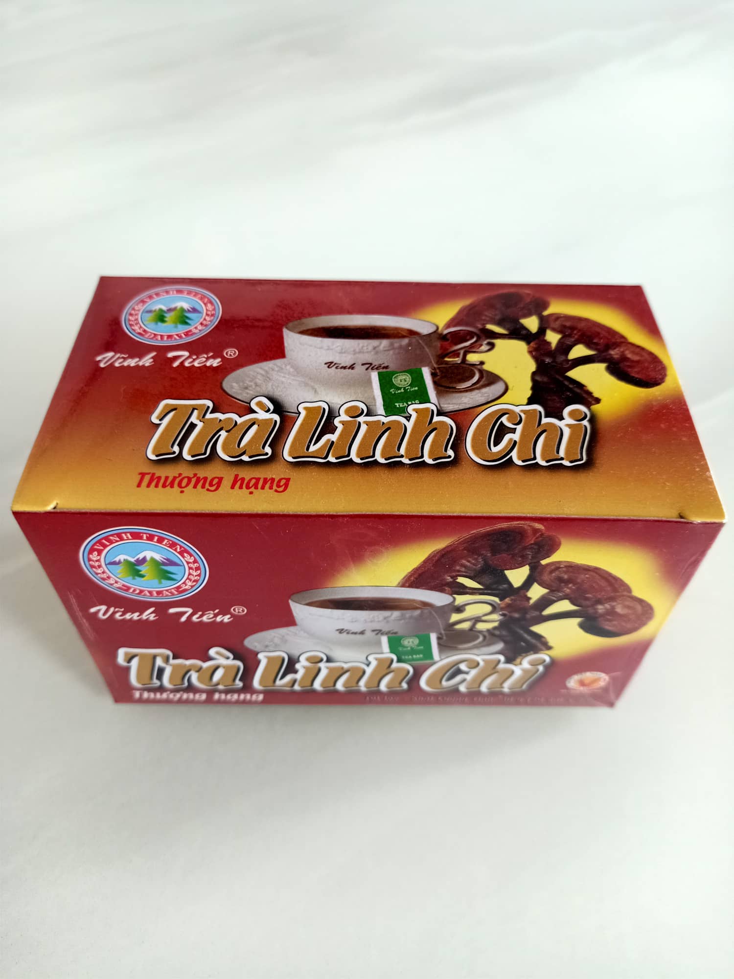 Trà Linh Chi Hộp VĨNH TIẾN 20 Túi Lọc HÀNG VIỆT NAM XUẤT KHẨU