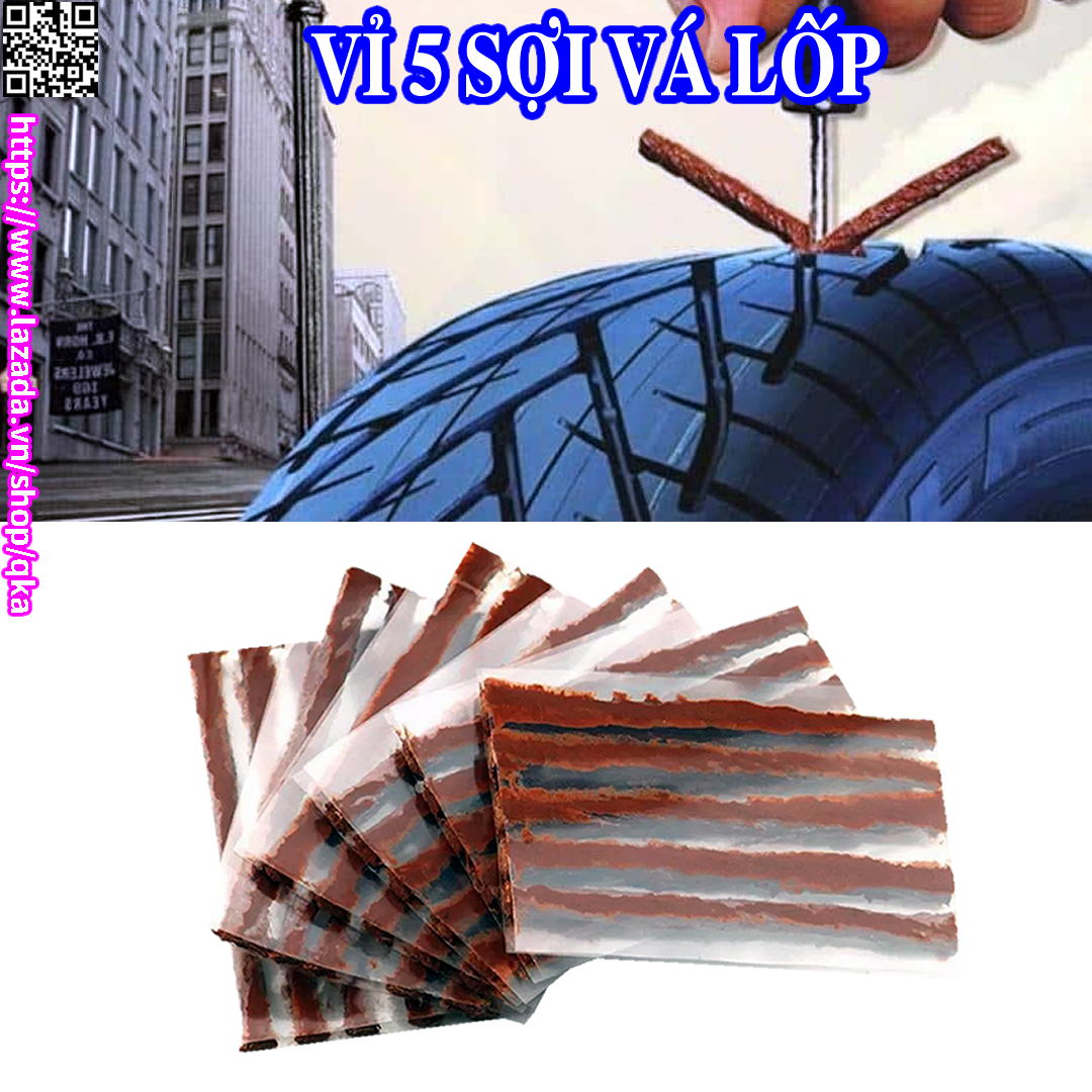 Bộ 5 sợi vá lốp xe máy ô tô không săm tiện dụng