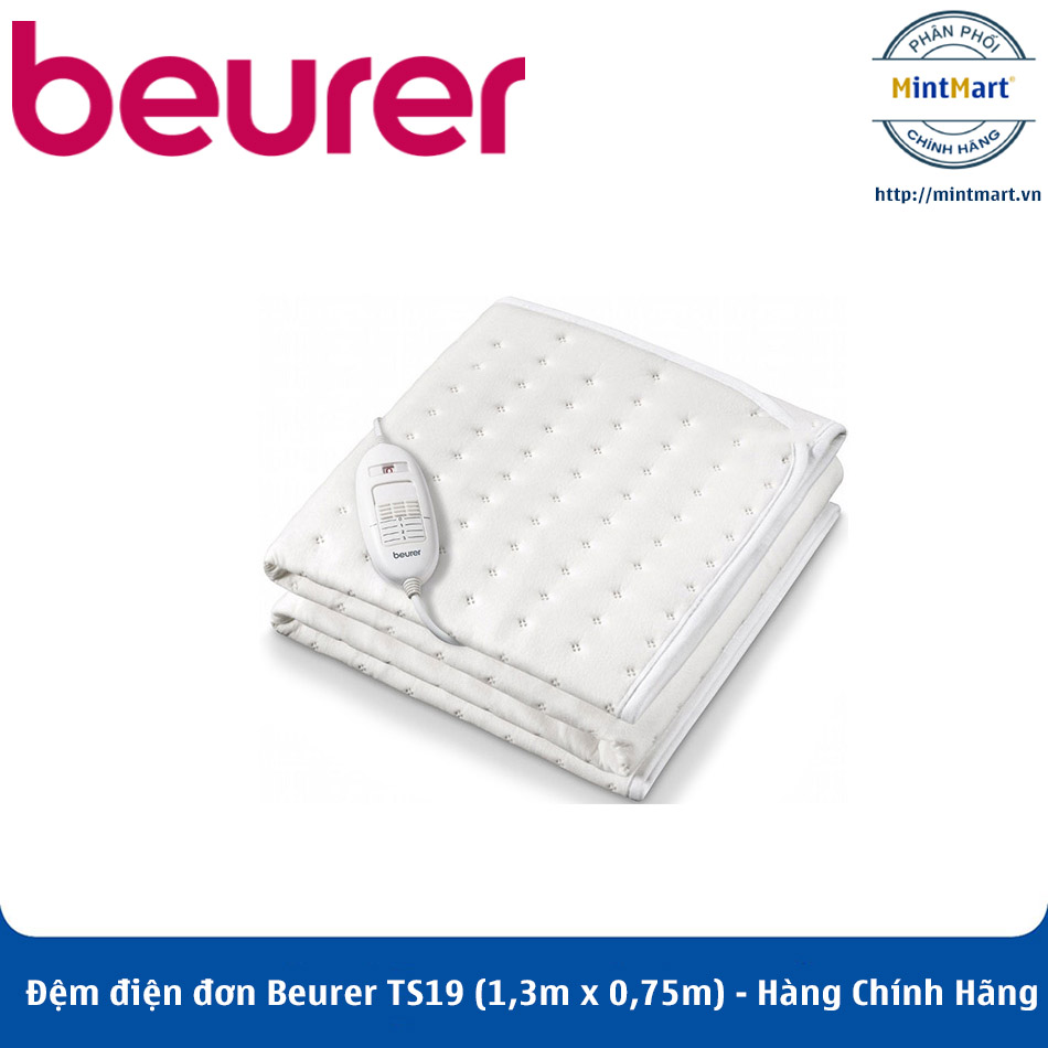 Đệm điện đơn Beurer TS19 1,3m x 0,75m - Hàng Chính Hãng