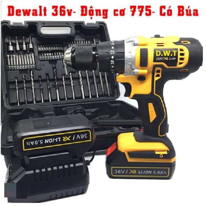 Máy khoan pin, máy khoan bê tông, máy khoan búa, Máy khoan bê tông dùng pin 36V D.W.T 2 PIN TẶNG BỘ MŨI KHOAN may khoan pin, máy bắn vít, máy khoan cầm tay